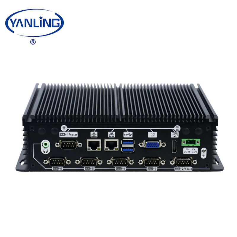 IBOX-702 Intel J1900 Quad Core Прочный промышленный компьютер с двумя intel lan широкий диапазон входного напряжения на 9-36 В