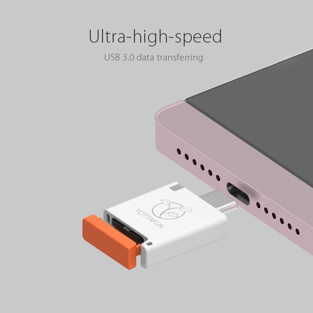 Мини кард-ридер yottafun высокоскоростной Micro sd USB Type-C, устройство для чтения карт USB 3,0 3,1 для TF устройство чтения карт памяти