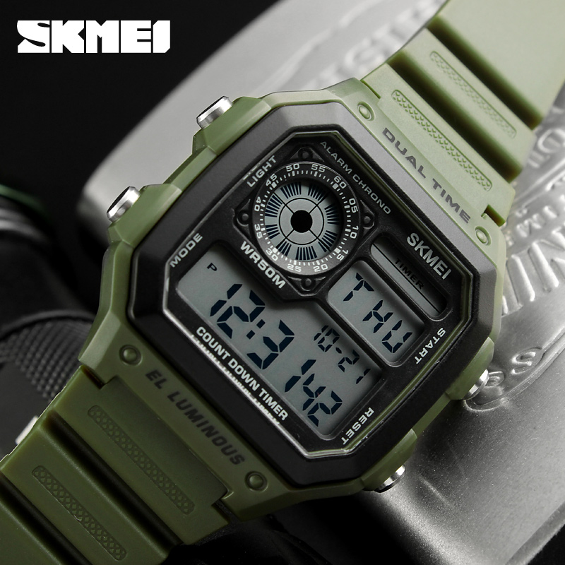 Китай Jam Tangan поставщик SKMEI 1299 двойные наручные часы Цифровые часы с большим лицом цифровые часы