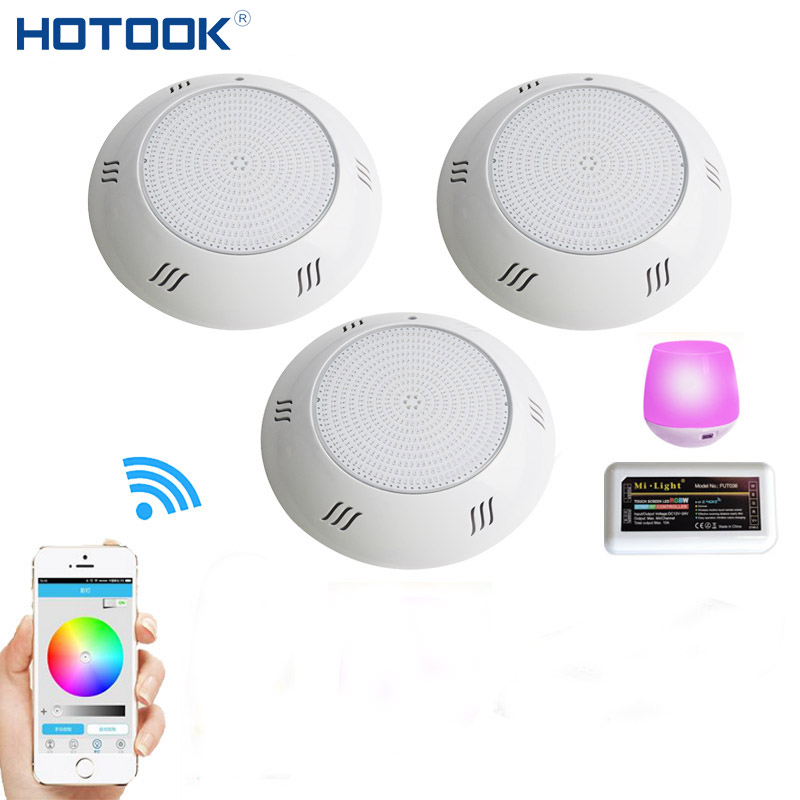 Мобильное приложение для управления 18 Вт IP68 rgb rgbw wifi контроллер полимерные светодиодные лампы для бассейна