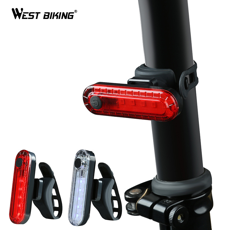 Велофонарь WEST BIKING водонепроницаемый, задний фонарь для езды на велосипеде, перезаряжаемый светодиод, для горных велосипедов