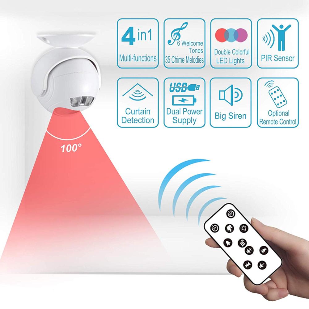 PIR Motion Sensor Doorbell Motion Sensor Security Alarm/Doorbell/Alert, Home Security Driveway Alarm, Store Welcome Entry Chime
