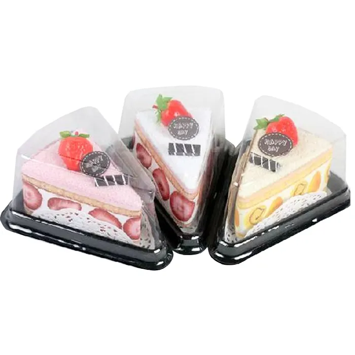 Hot selling plastic PET mini triangle cupcake containers