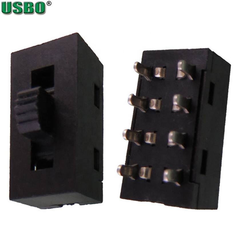 Wholesale 2P3T High Current 3 Position 8Pins Power Slide Switch With Plastic Shell