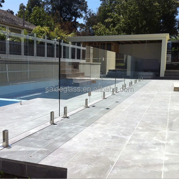 Factory supply toughened glass for glass pool fencing/swimming pool 12mm tempered pool fence glass panels