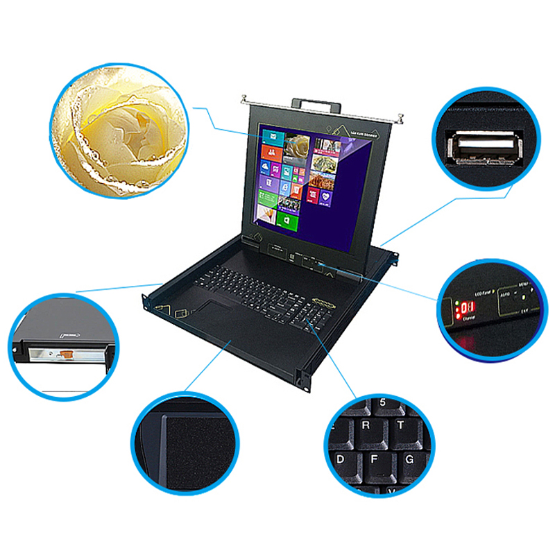 Профессиональный ноутбук kvm-переключатель 8 портов, 17 "переключатель kvm компьютера