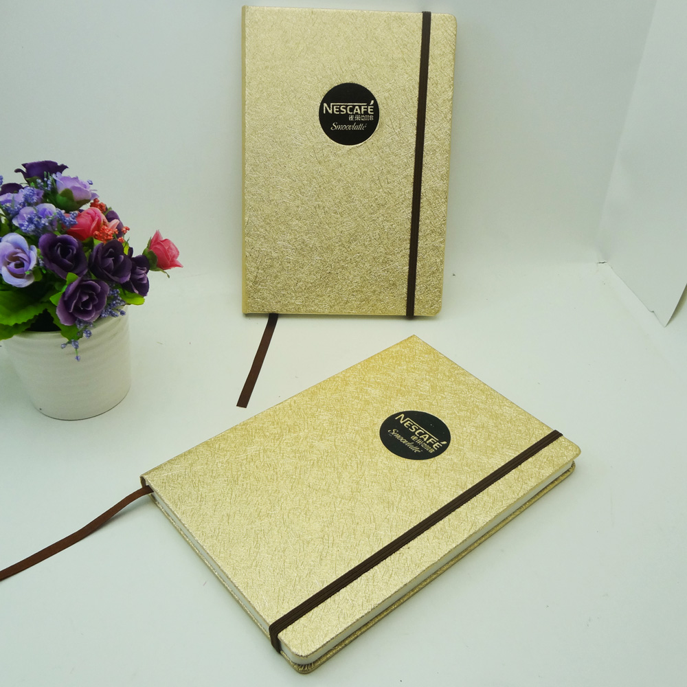 Персонализированные золото leathrette бумага moleskins тетрадь