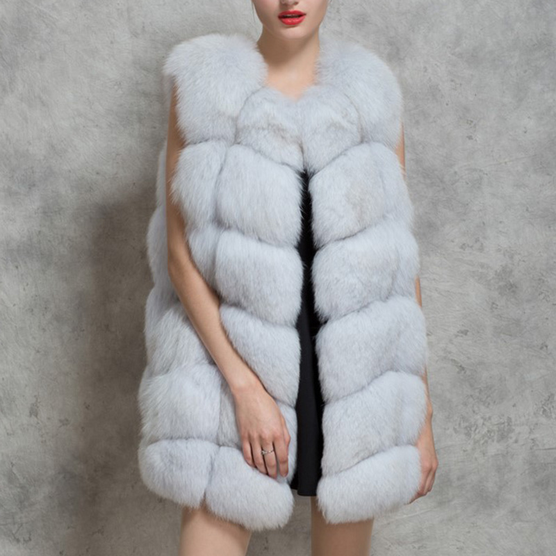 Fashion Imitation Fox Fur Gilet Women Waistcoat
