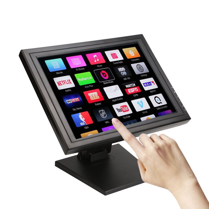 Черный/белый цвет 15/17 дюймов usb резистивный сенсорный экран pos монитор