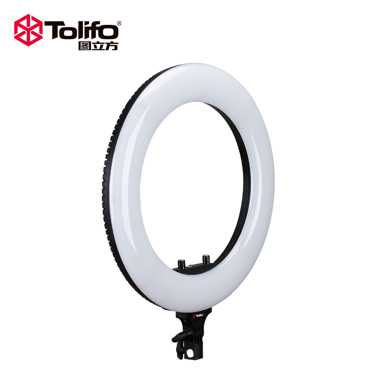 Tolifo 48w Battery Supplied 18 Inch Bi Color Ring led Soft Video Light for Photography