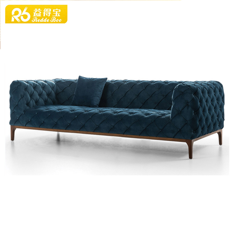 Синий тканевый chesterfield стиль диван секционный Китай
