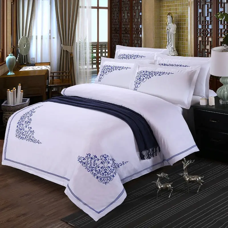 100% cotton embroidered customized duvet cover for four seasons with competitive price