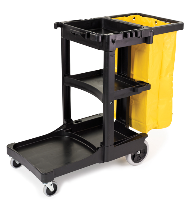 Janitorial поставляет тележку платформы тележки Janitorial с 25 галлоновым виниловым мешком