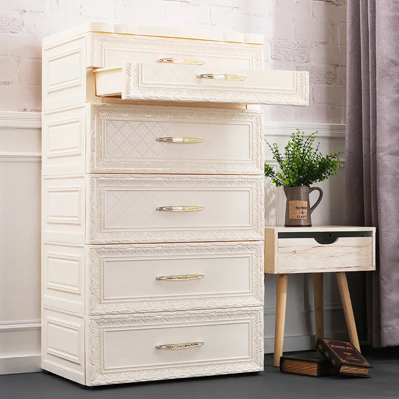 Classical plastic layers and plastic drawers storage furniture storage wardrobe cabinet