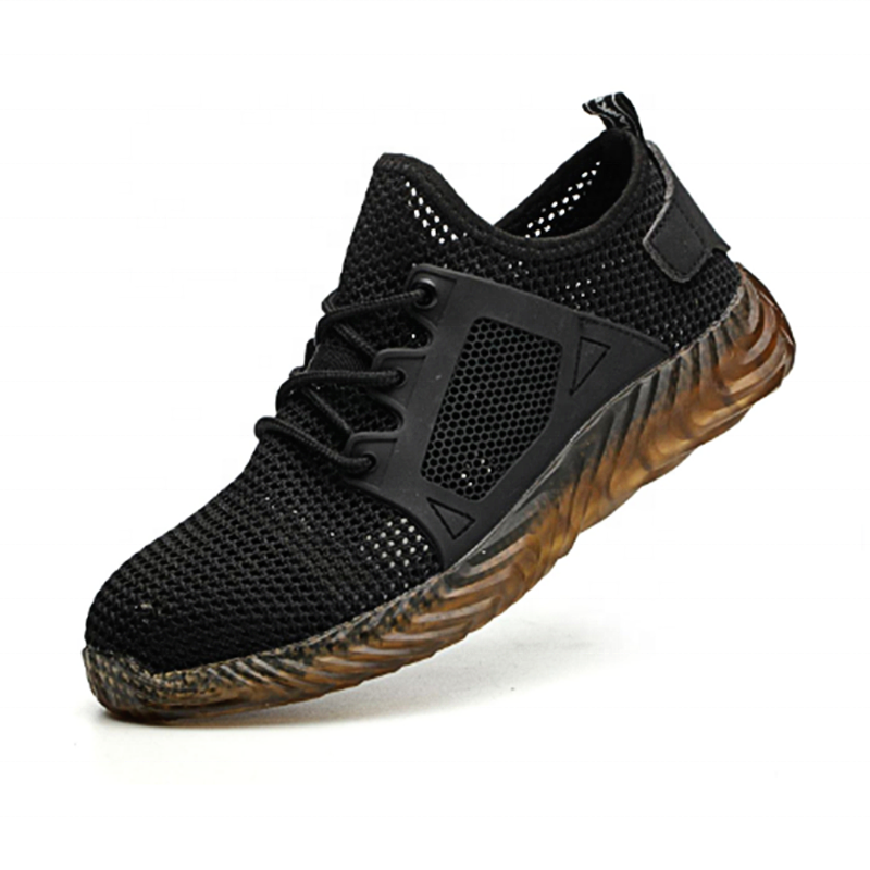cheap safety shoes rubber sole anti-slip men steel toe safety shoes industrial working shoes sport