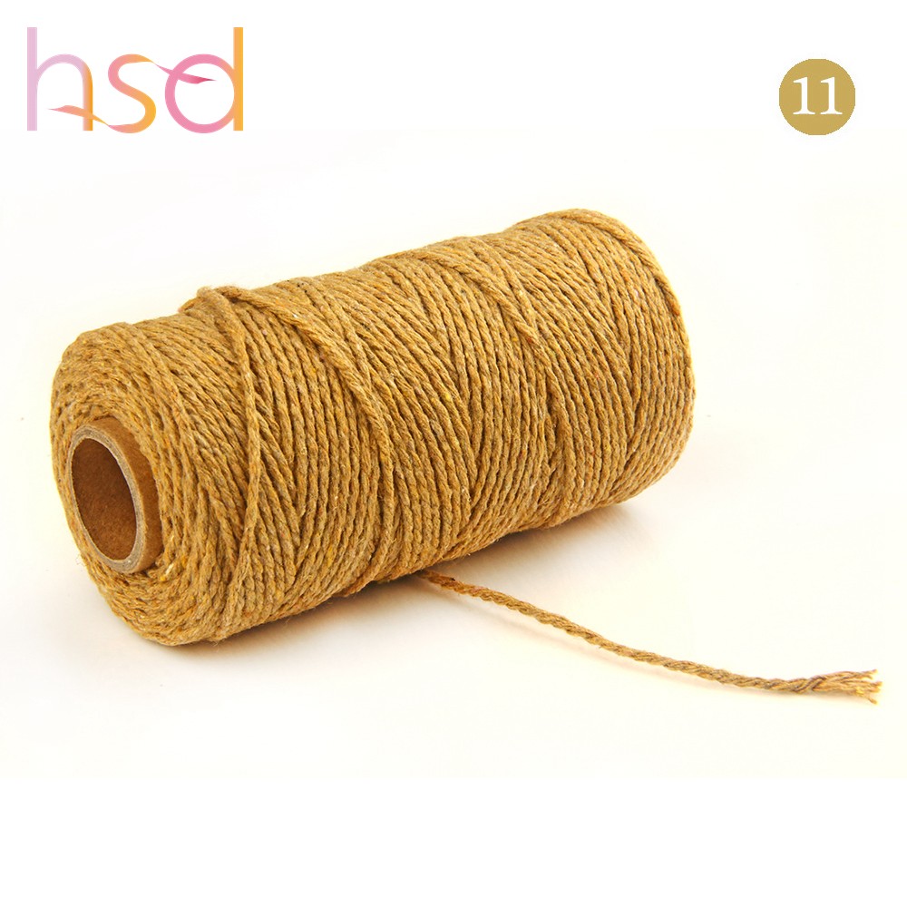 HSDRibbon красочные Soild Цвет Хлопок Веревка для выпечки