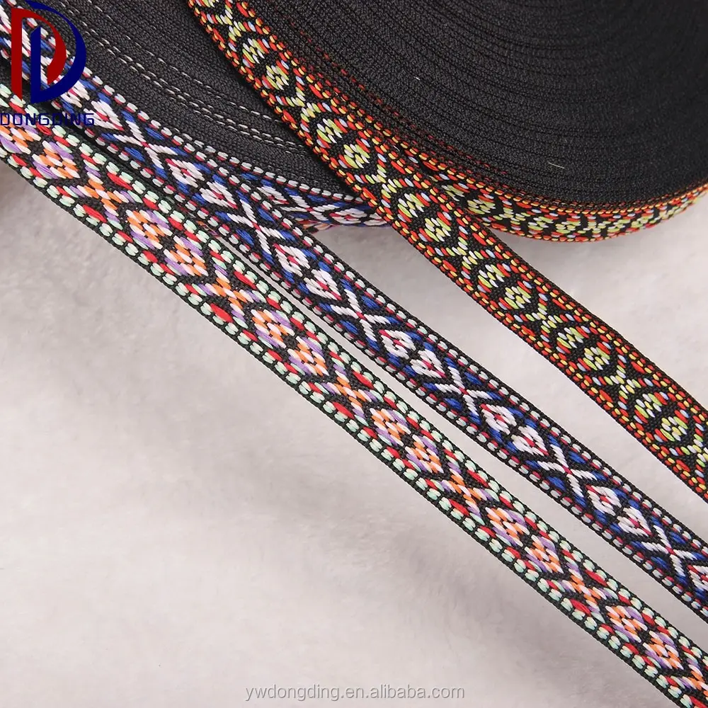 Custom woven ribbon ,5/8inch colourful jacquard ribbon for garment