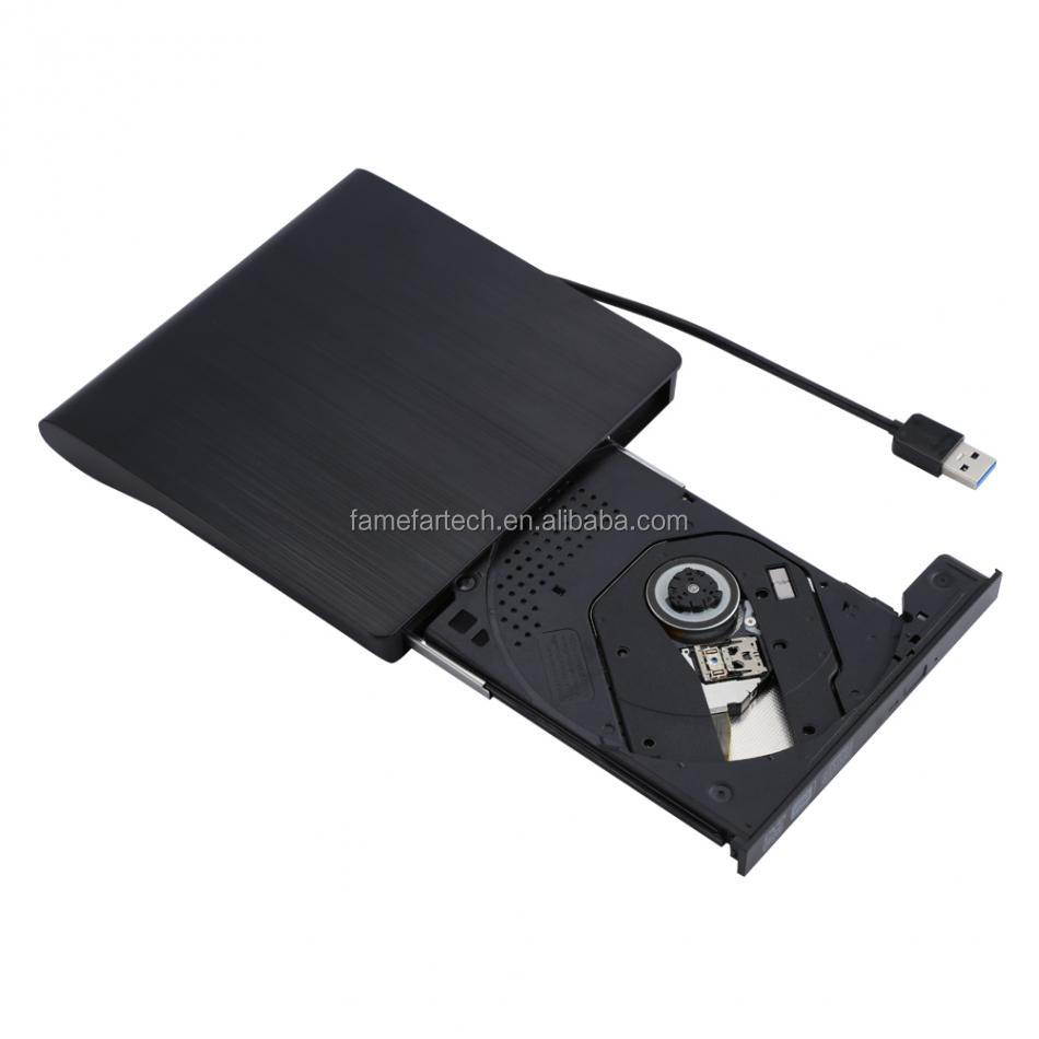 Тонкий портативный внешний привод USB 3,0 для dvd/cd дисков, записывающее устройство для Windows 10/7/8/ноутбука, настольного ПК