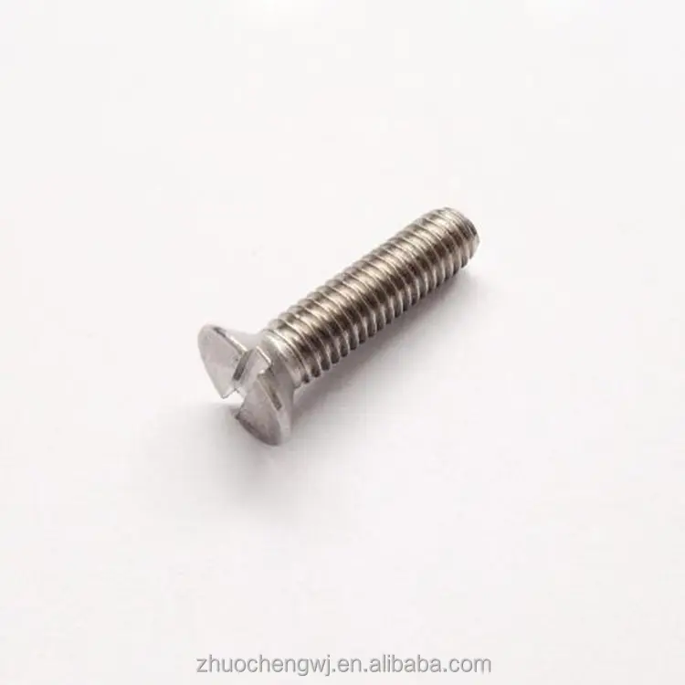 zinc plated flat head countersunk slotted screws