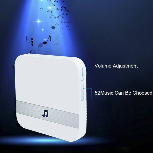 Wireless Plug-in Doorbell with 52 Chrime for Apartment OEM