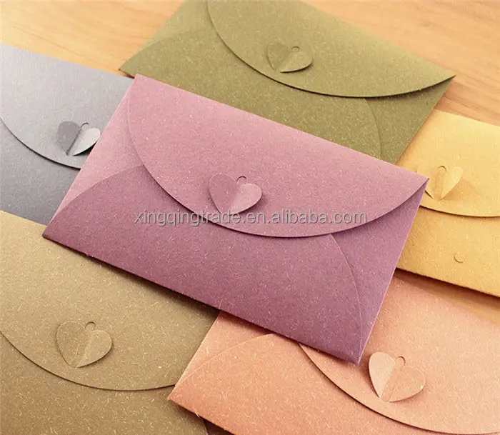 Colored Butterfly Buckle Kraft Paper Envelopes Simple Love Retro Buckle Decorative Envelope Small Paper Envelope