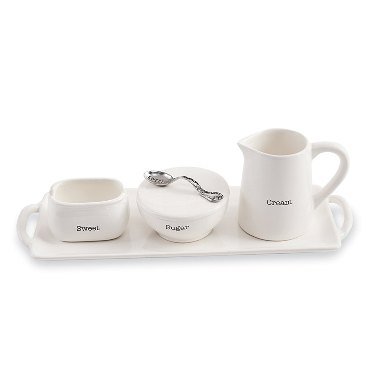 Ceramic Creamer and Sugar Set