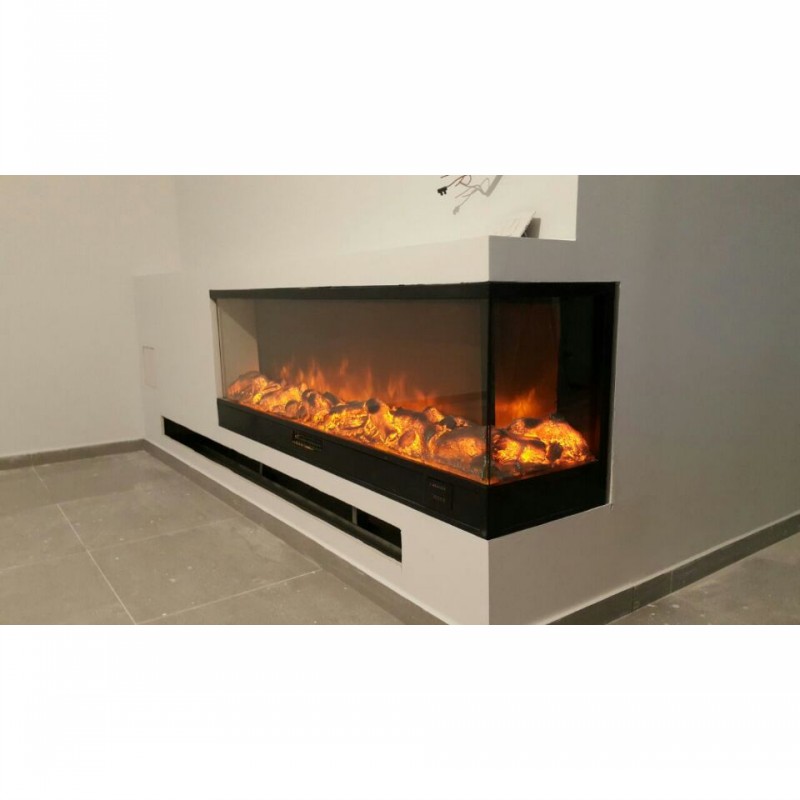 3 sided led electric fireplace insert heater