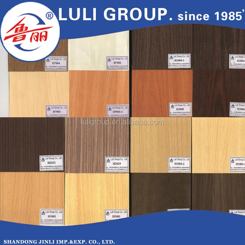 wood grain color melamine board on mdf/particleboard/plywood
