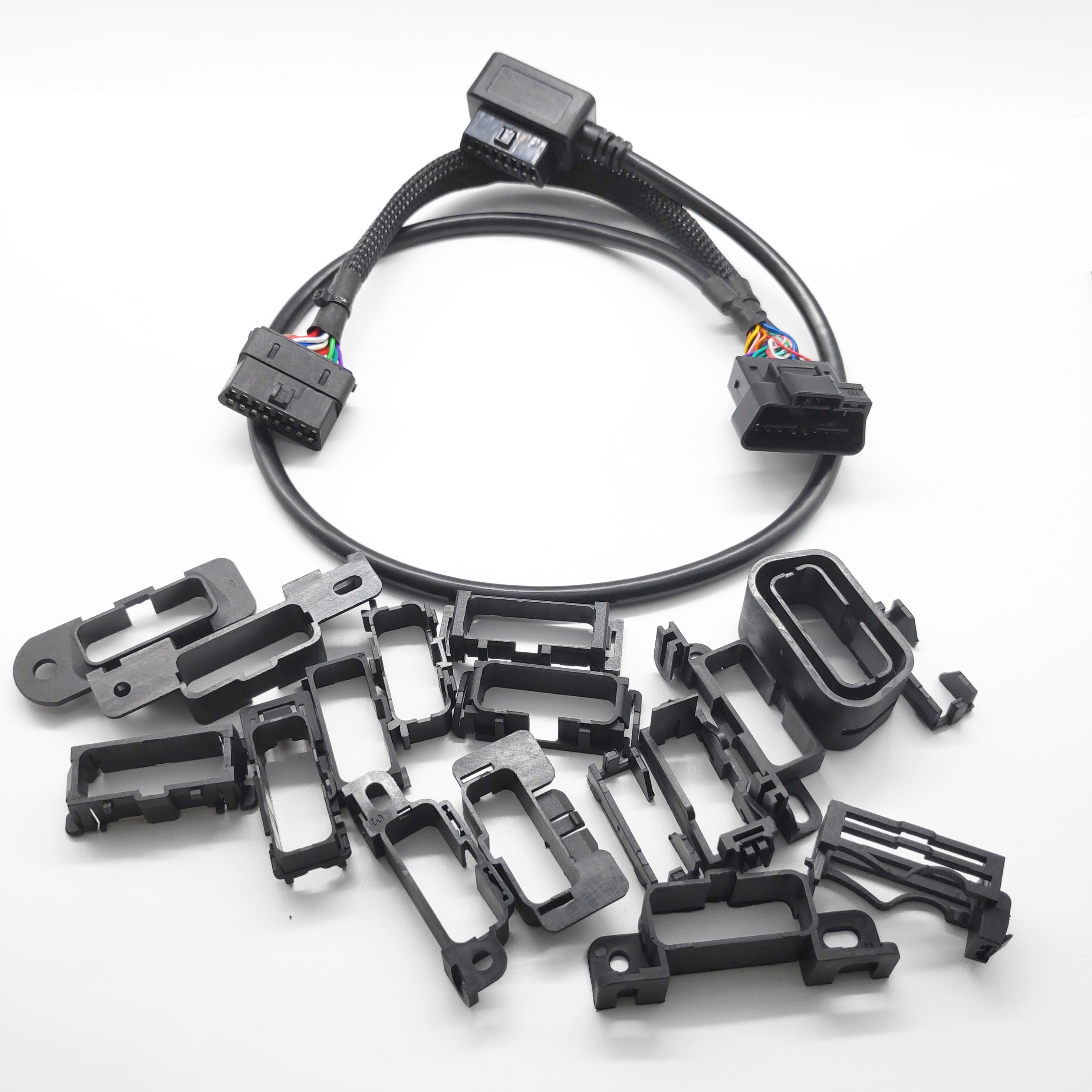 16pin OBD2 OBDII Y сплиттер универсальный диагностический кабель с Cilp