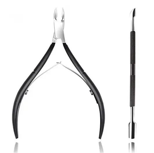 Cuticle Trimmer with Cuticle Pusher Tool Set