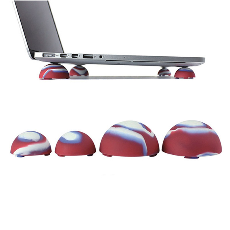 Free Shipping Laptop Ball Cooler Stand Refinement Bright Portable Silicon Cooling Ball Cover Skidproof Pad For Macbook Notebook