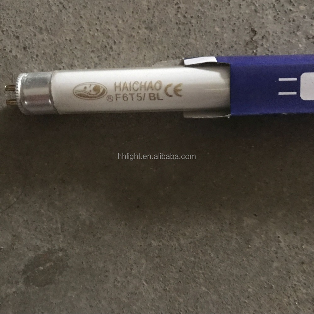 Ультрафиолетовые лампы HAOCHAO F6T5 BL UVA для уничтожения насекомых, флуоресцентная лампа для уничтожения насекомых, с синим и черным светом