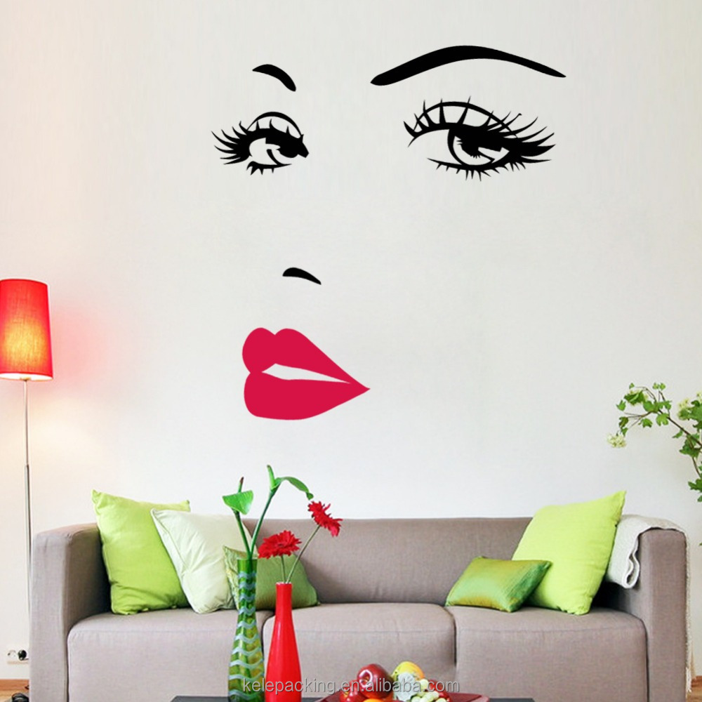 Big eyes wall sticker zooyoo decal giant home decor