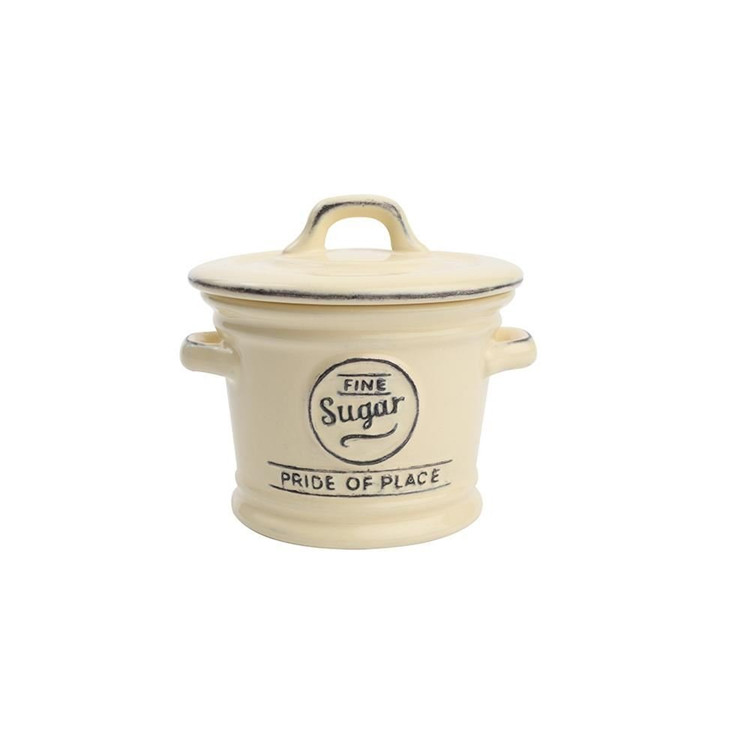 Hot Sale Personalized Handmade Ceramic Sugar Bowl in Old Cream