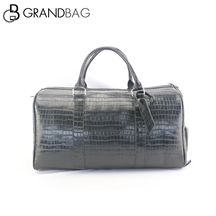 Тисненная крокодиловая коровья кожа будняя сумка holdall Мужская Дорожная Спортивная Сумка