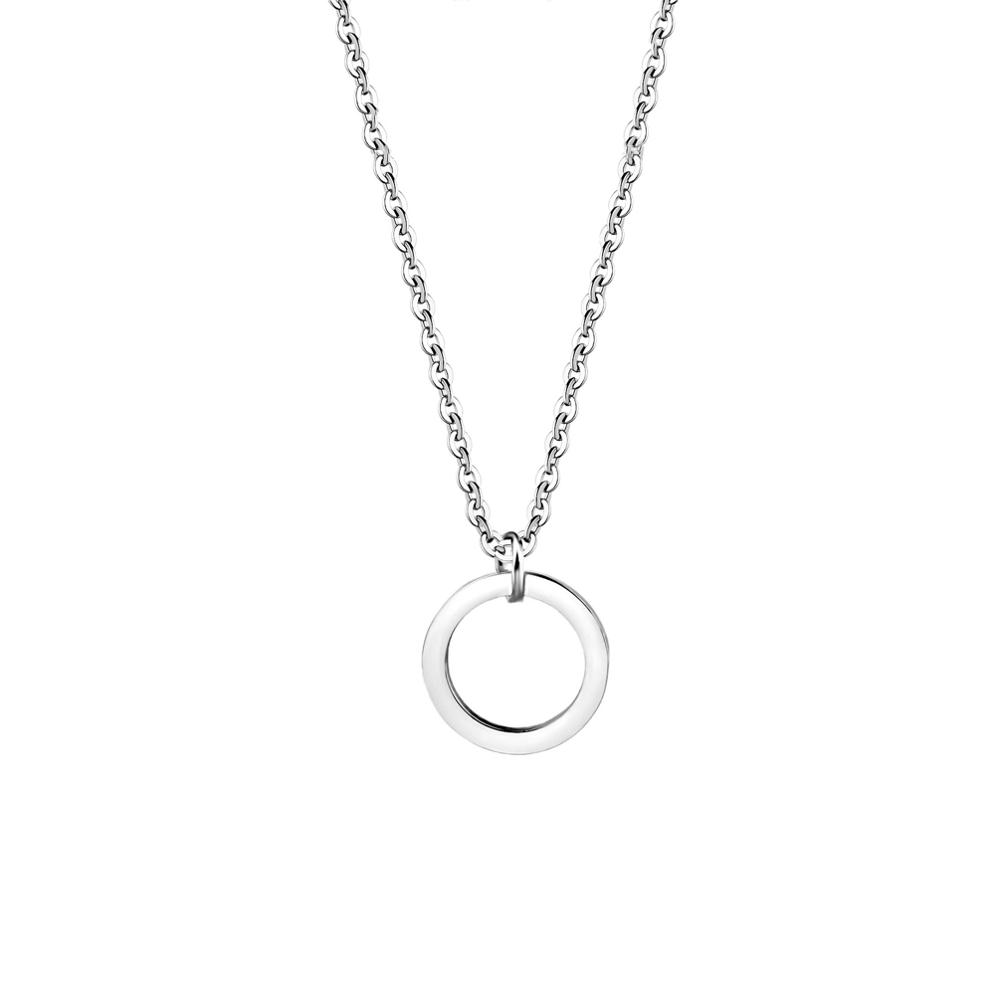 Серебряное кольцо из нержавеющей стали, Открытое кольцо Karma Eternity, ожерелье, подарок для нее