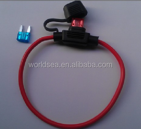 16AWG Rubber Water Proof Auto Mini Fuse Holder Car Fuse Socket For Mini Fuse1A2A3A5A7.5A10A15A20A25A30A35A40A