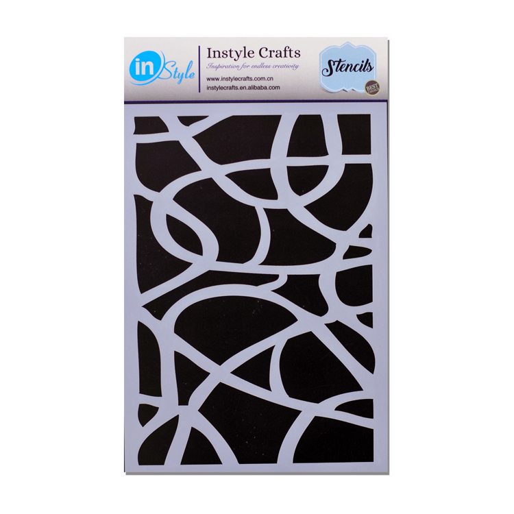 OEM eco-friendly Reusable custom plastic templates abstract designs painting drawing stencil for DIY