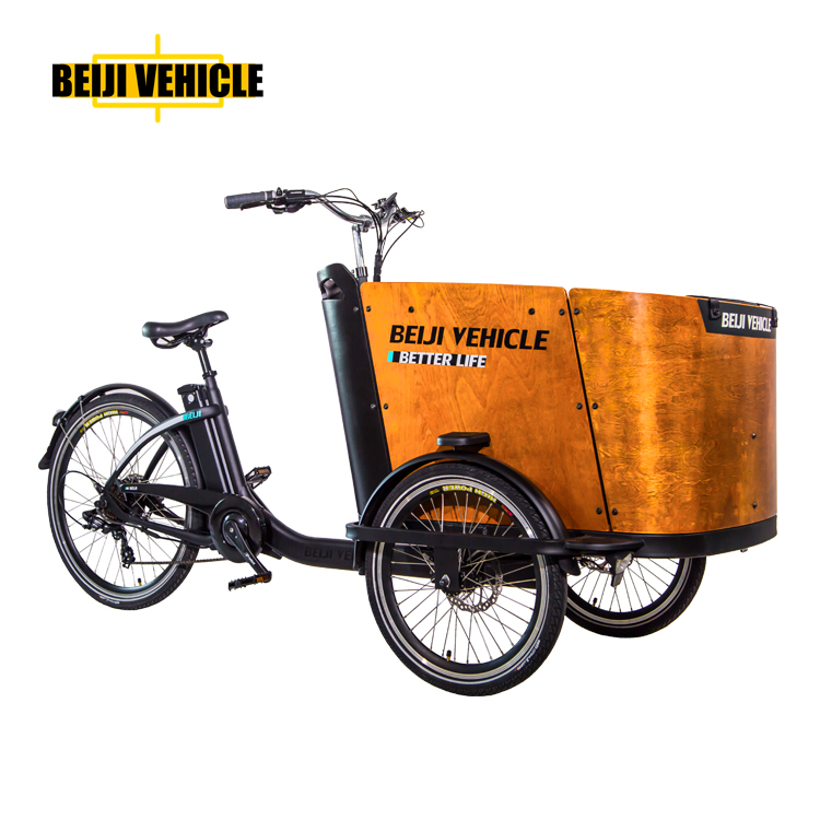 CE Holland bakfiets семьи 3-х колесный Электрический велосипед прицеп грузовой трехколесный велосипед для взрослых