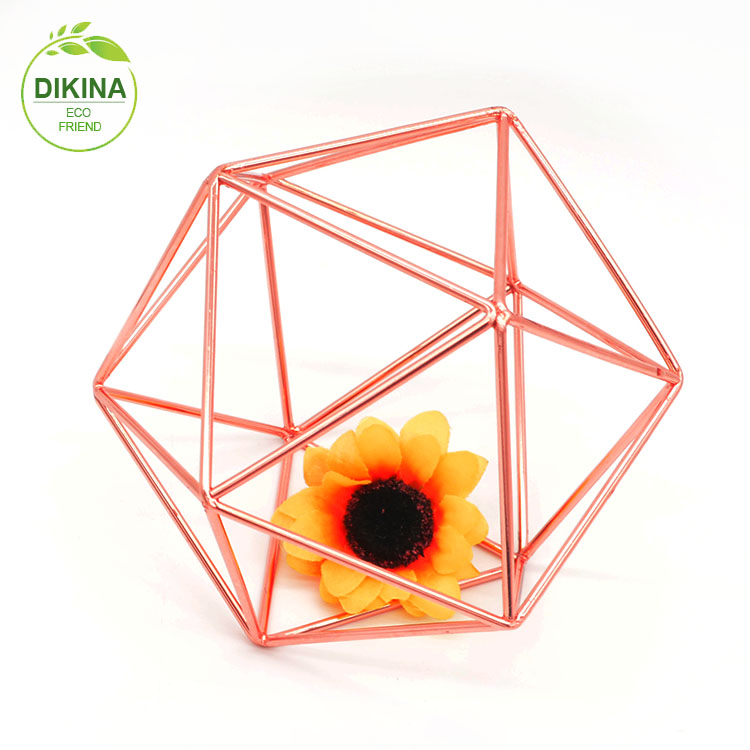 2018 ||| This can be done in gold &silver & copper ||| wholesale bulk metal framed geometric terrarium glass
