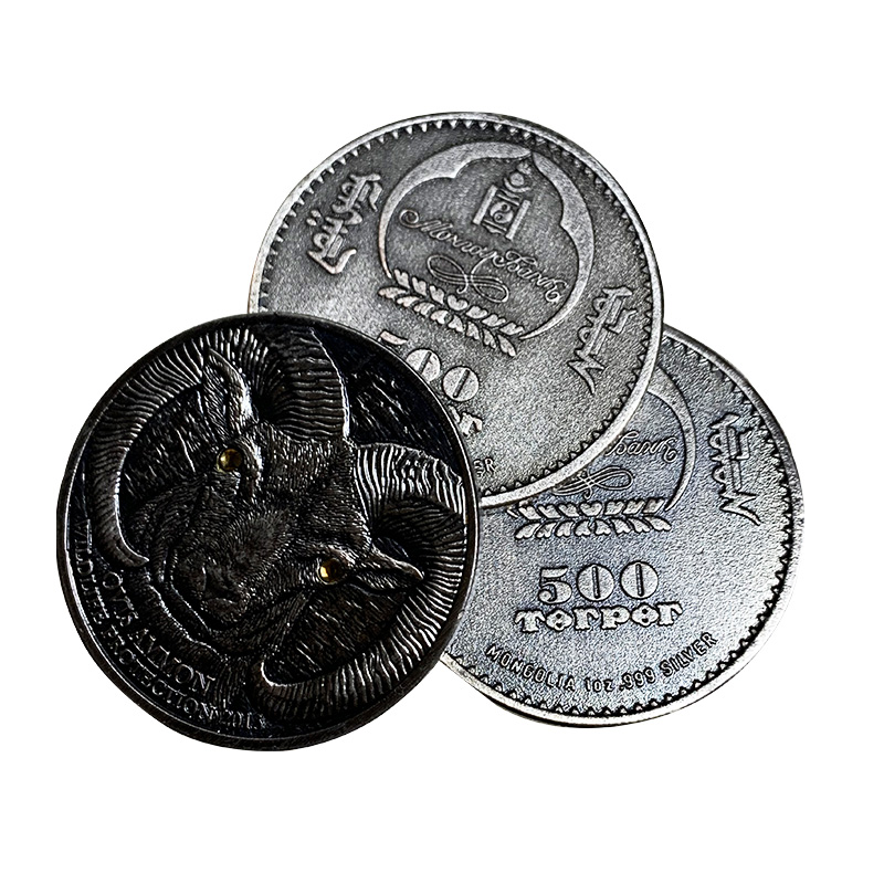 Professional reeded edge iron antique silver plating souvenir metal coin of Papua New Guinea