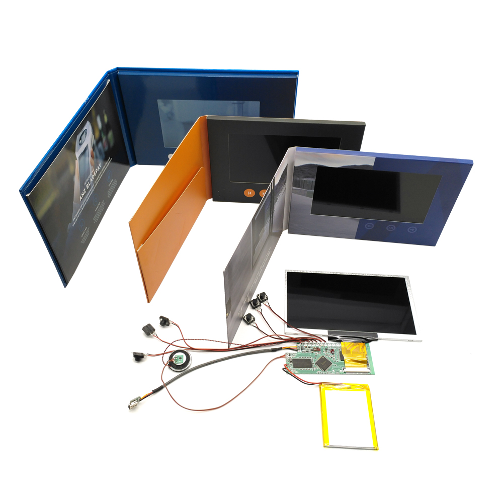 ETG 7 дюймов Lcd TFT экран видео брошюра поздравительная открытка модуль с вспененный этилвинилацетат