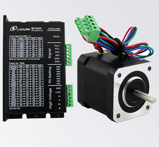 2 фазы NEMA23 гибридный шаговый двигатель шагового драйвера для 0.6N.M LC57HS41 + MC542
