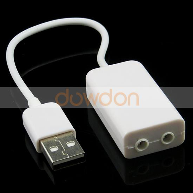 Заводская цена Внешняя Usb 2,0 Виртуальная 7,1 канальная звуковая карта с кабелем