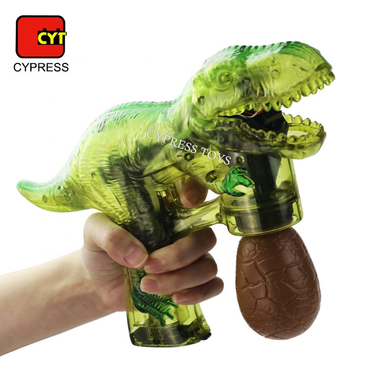 Electric Musical Dinosaur Bubble Gun LED Toy For Kid