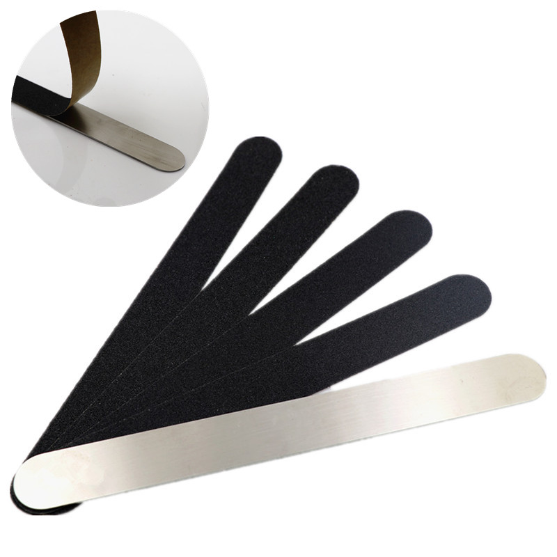 Double-sided Replacement Sand Paper Nail File With Metal Handle Nail Polish Sanding Buffer Strips Nail Polishing Manicure