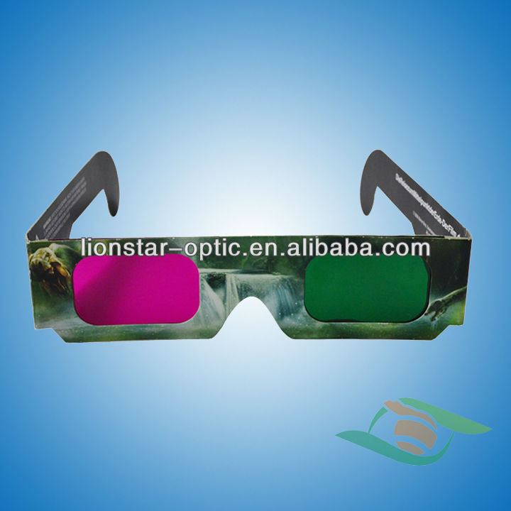 высокое качество бумаги янтарный синий 3d-очки