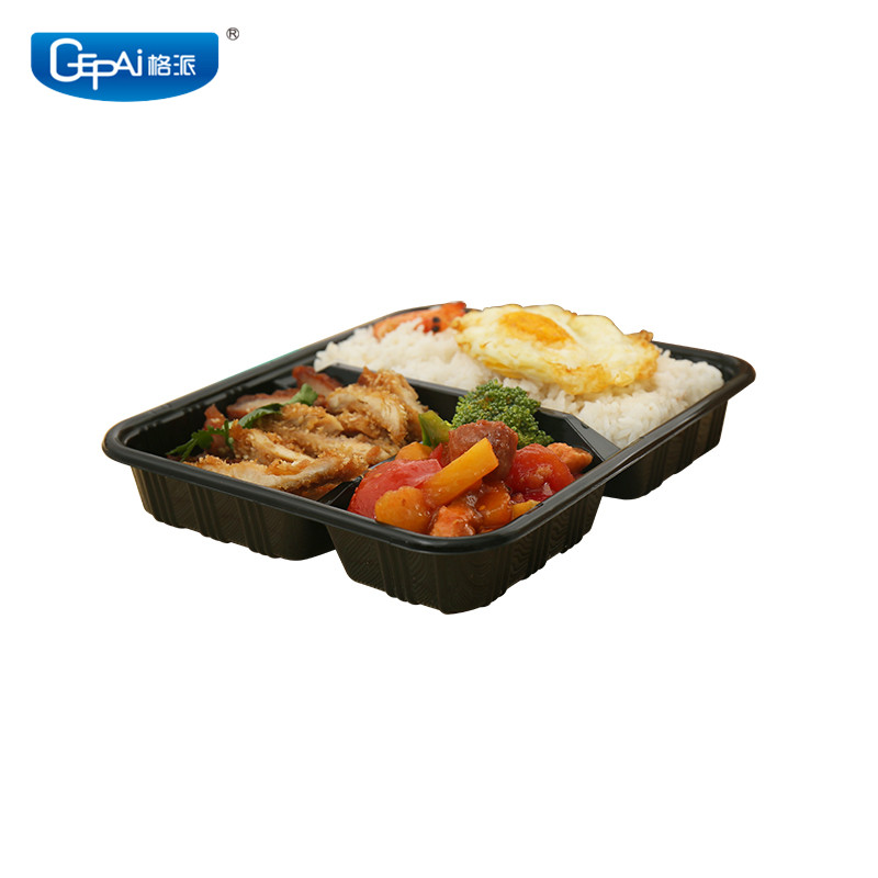 Одноразовый пластиковый пищевой Ланч-бокс bento с 3 отделениями