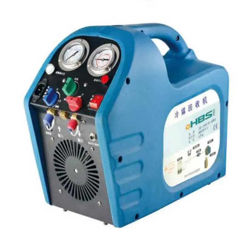 HBS Car air conditioning CFC HCFC HFC Recovery Unit 1/2HP Fully-Auto A/C Refrigerant Recovery Machine with auto cleaning