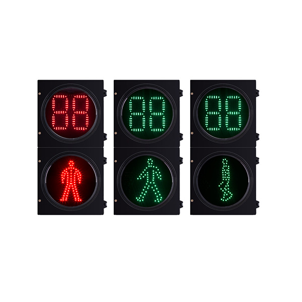 green & red 300mm pedestrian countdown timer led traffic signal light